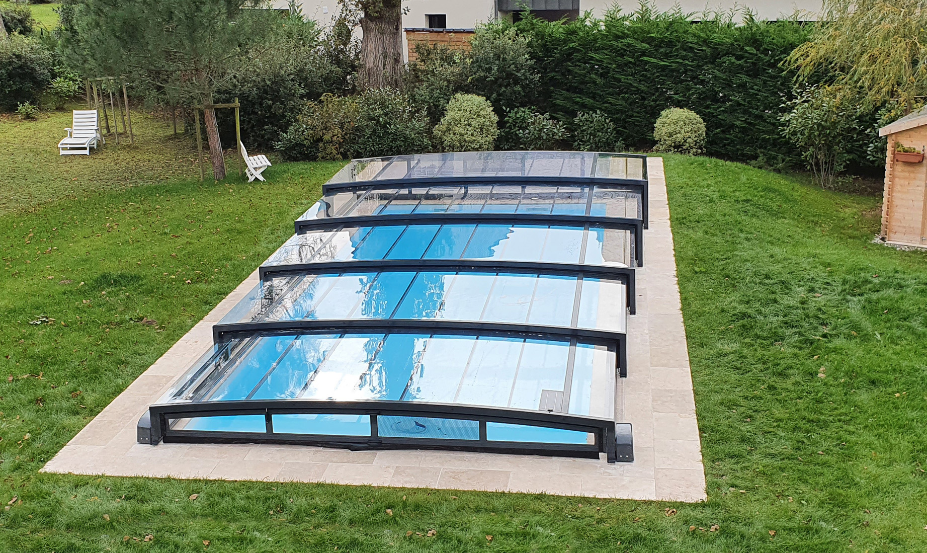 Abri bas piscine